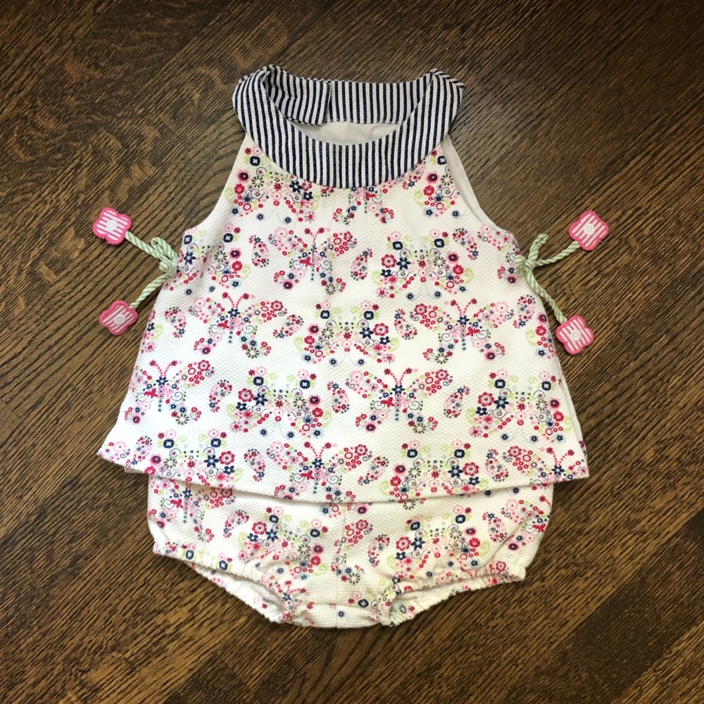 Cute Florence Eiseman swing top with matching bloomers EUC 12m